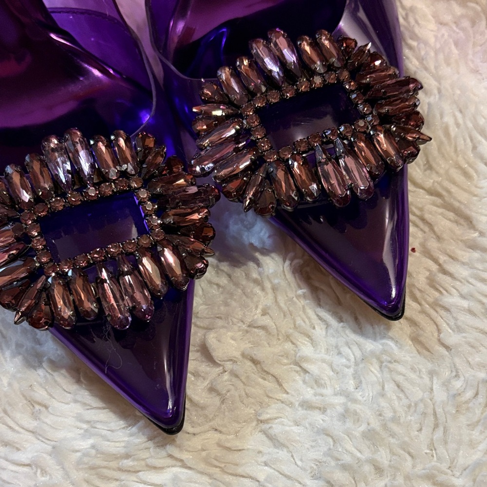Good American Purple Women's Heels size 37 1/2 - Picture 5 of 7